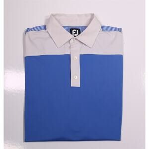 Footjoy Blue White Performance Golf Polo Shirt Men's Large